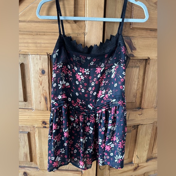 TWIN-SET ITALY (made in) SIMONS BARBIERI Loose Floral TANK with Lace NWT - Picture 13 of 14